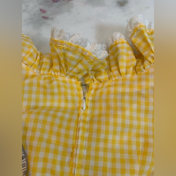 Handmade Prairie cottage-core Gingham Dress - Picture 13 of 16